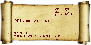 Pflaum Dorina névjegykártya