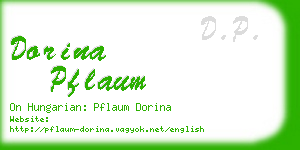 dorina pflaum business card